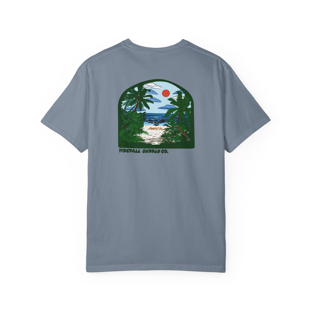 T-Shirt — Tropical Beach Graphic "Aloha Vibes"
