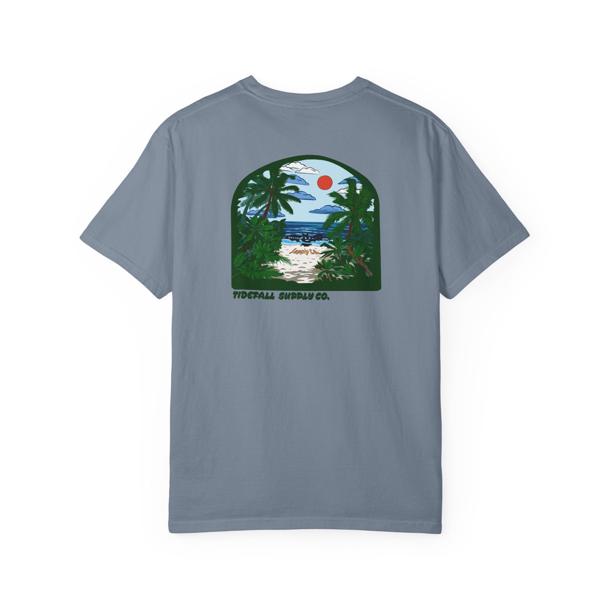 T-Shirt — Tropical Beach Graphic "Aloha Vibes"