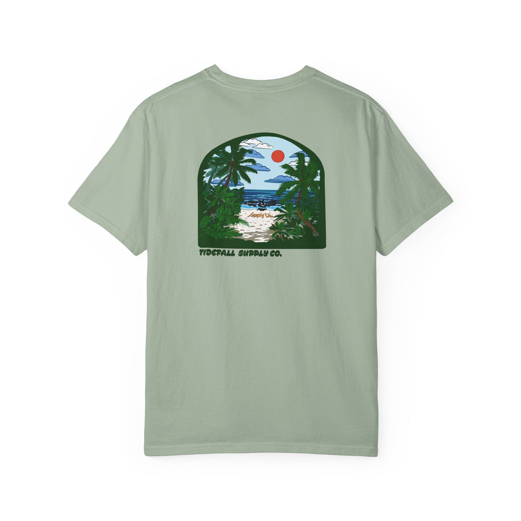 T-Shirt — Tropical Beach Graphic "Aloha Vibes"