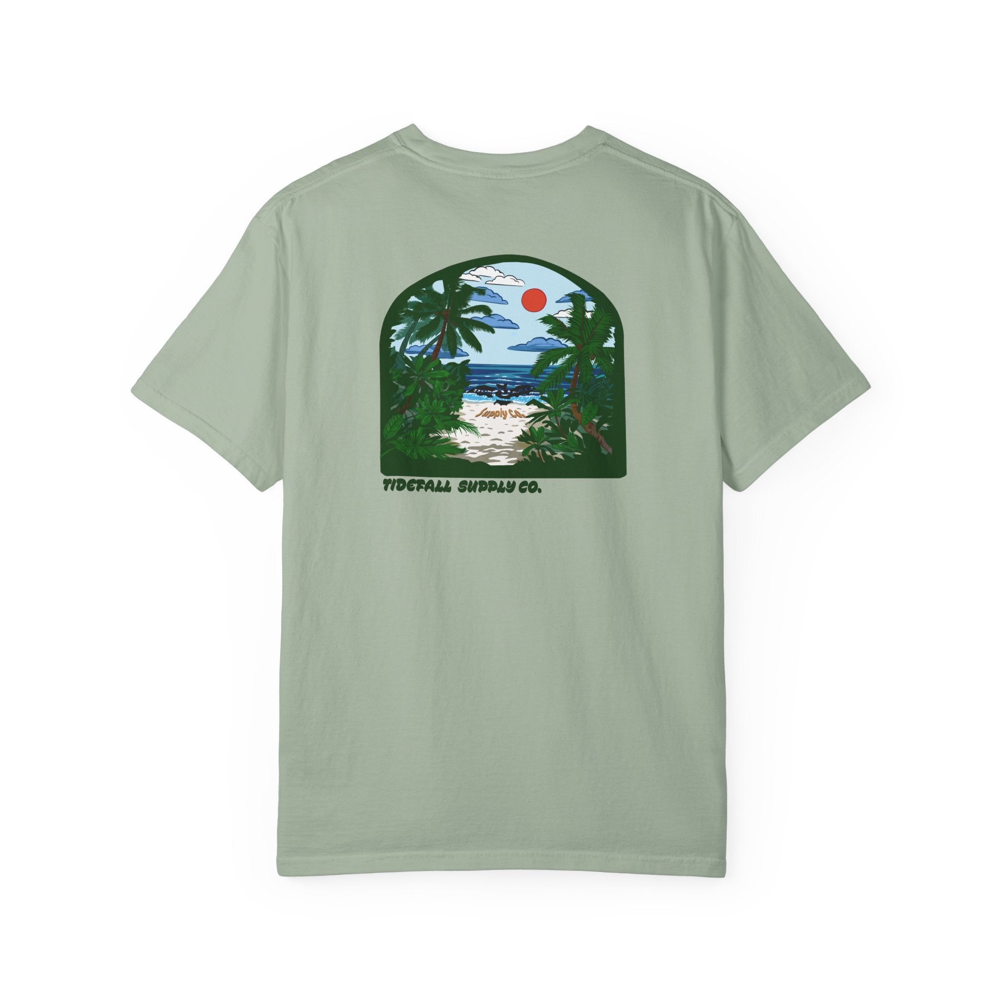 T-Shirt — Tropical Beach Graphic "Aloha Vibes"