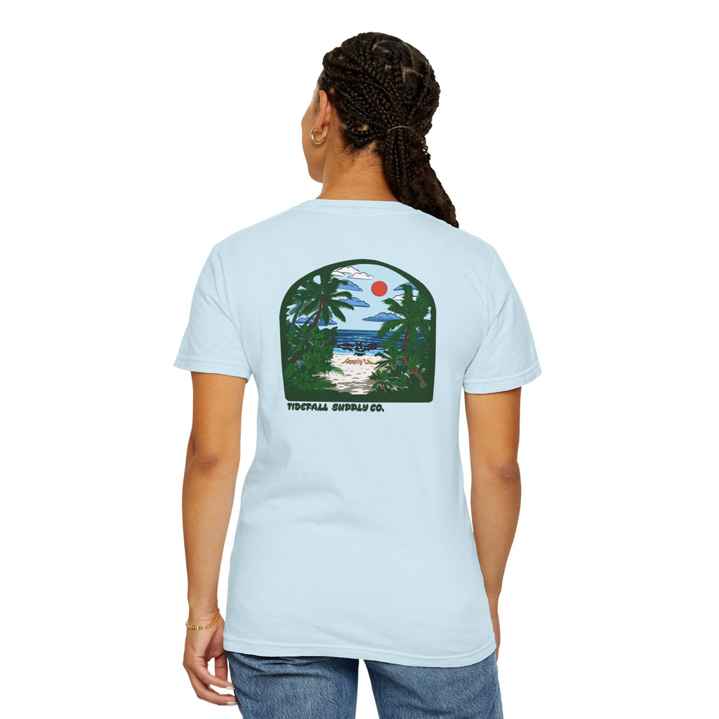 T-Shirt — Tropical Beach Graphic "Aloha Vibes"