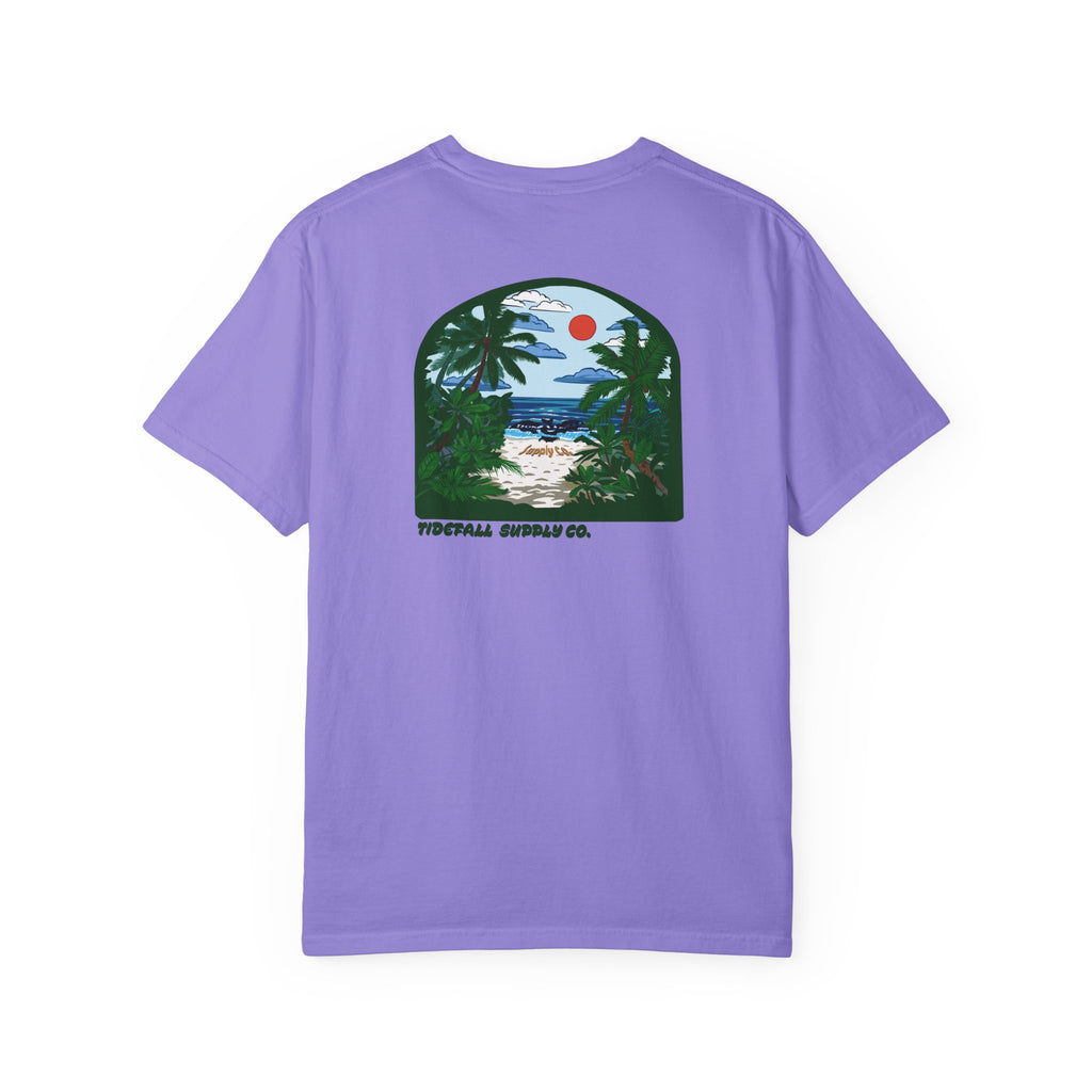 T-Shirt — Tropical Beach Graphic "Aloha Vibes"