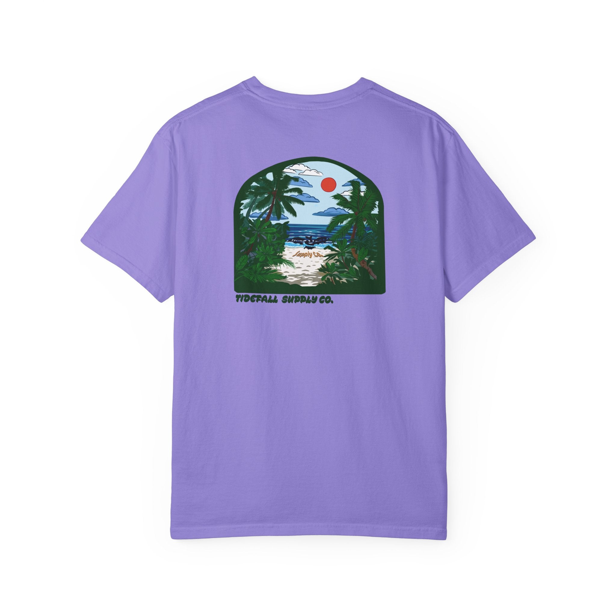 T-Shirt — Tropical Beach Graphic "Aloha Vibes"