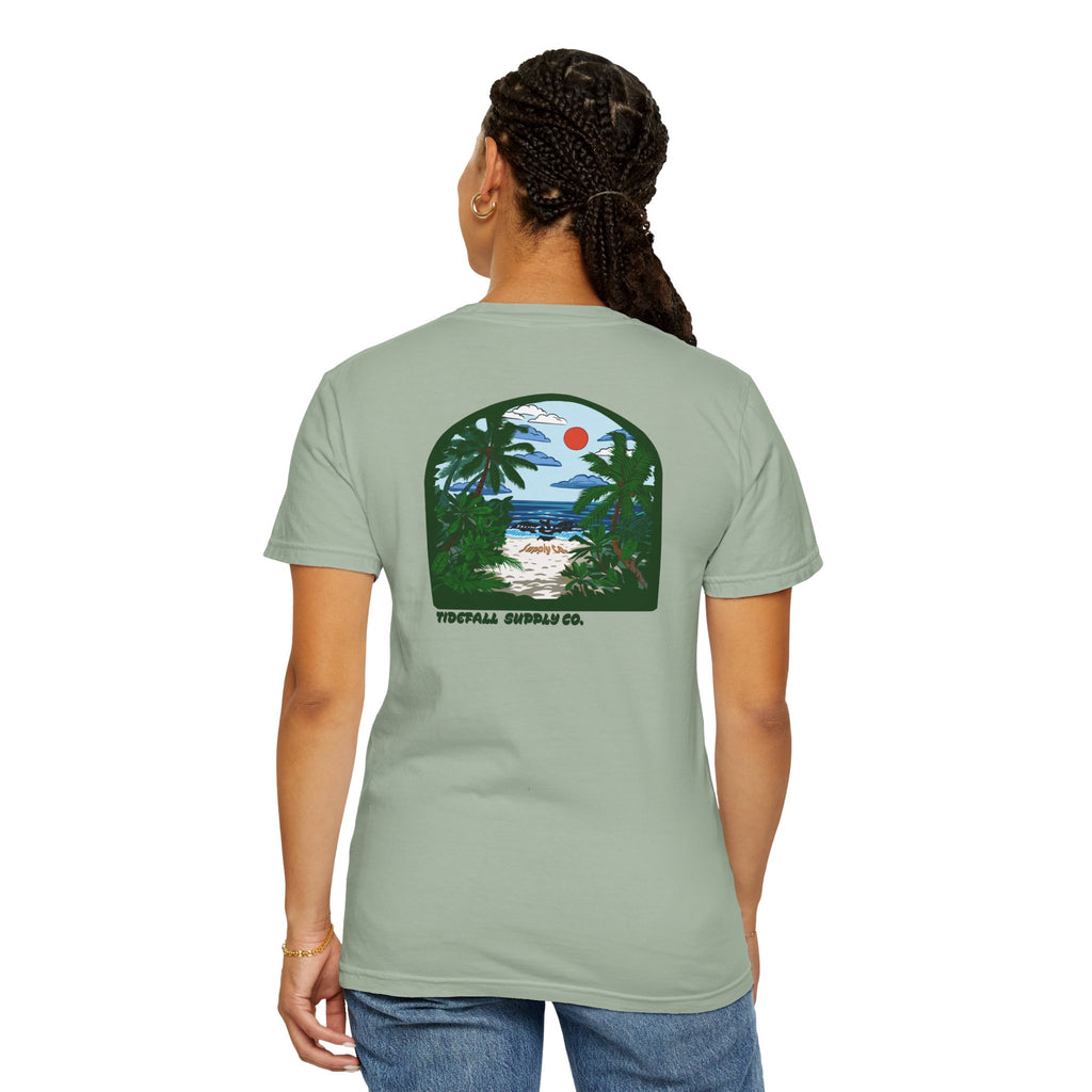 T-Shirt — Tropical Beach Graphic "Aloha Vibes"