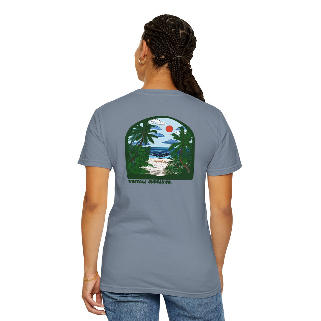 T-Shirt — Tropical Beach Graphic "Aloha Vibes"