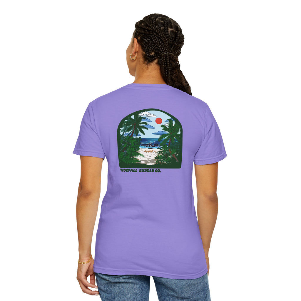 T-Shirt — Tropical Beach Graphic "Aloha Vibes"