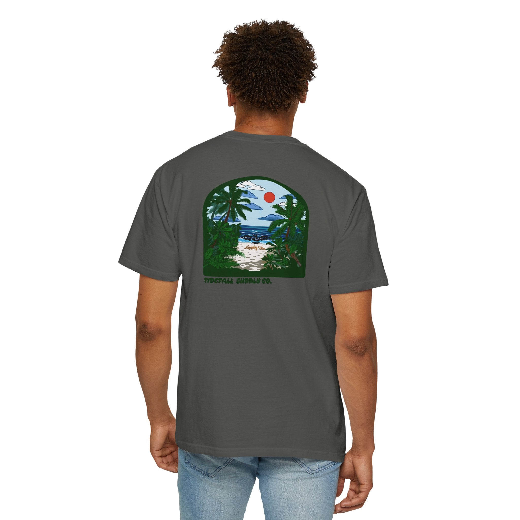 T-Shirt — Tropical Beach Graphic "Aloha Vibes"