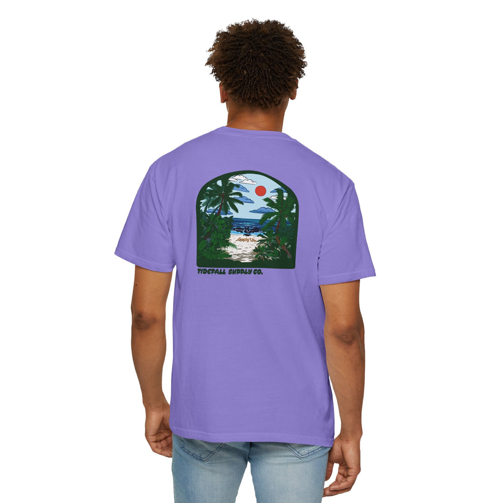 T-Shirt — Tropical Beach Graphic "Aloha Vibes"