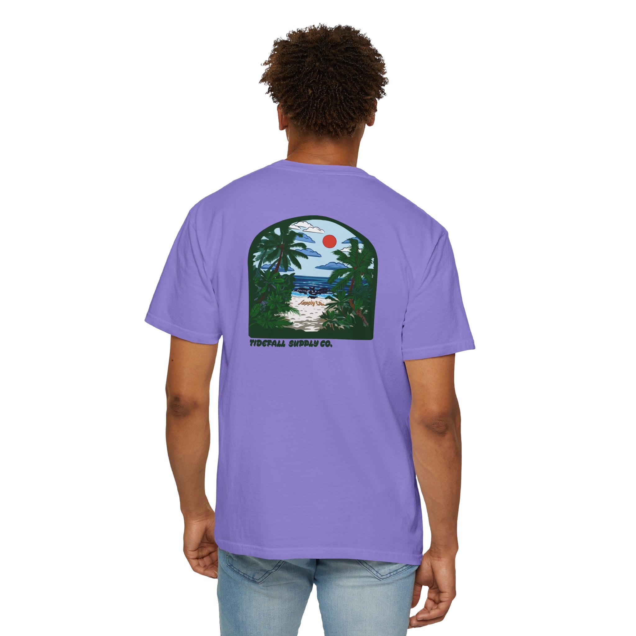 T-Shirt — Tropical Beach Graphic "Aloha Vibes"