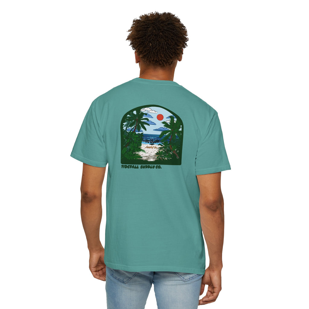 T-Shirt — Tropical Beach Graphic "Aloha Vibes"