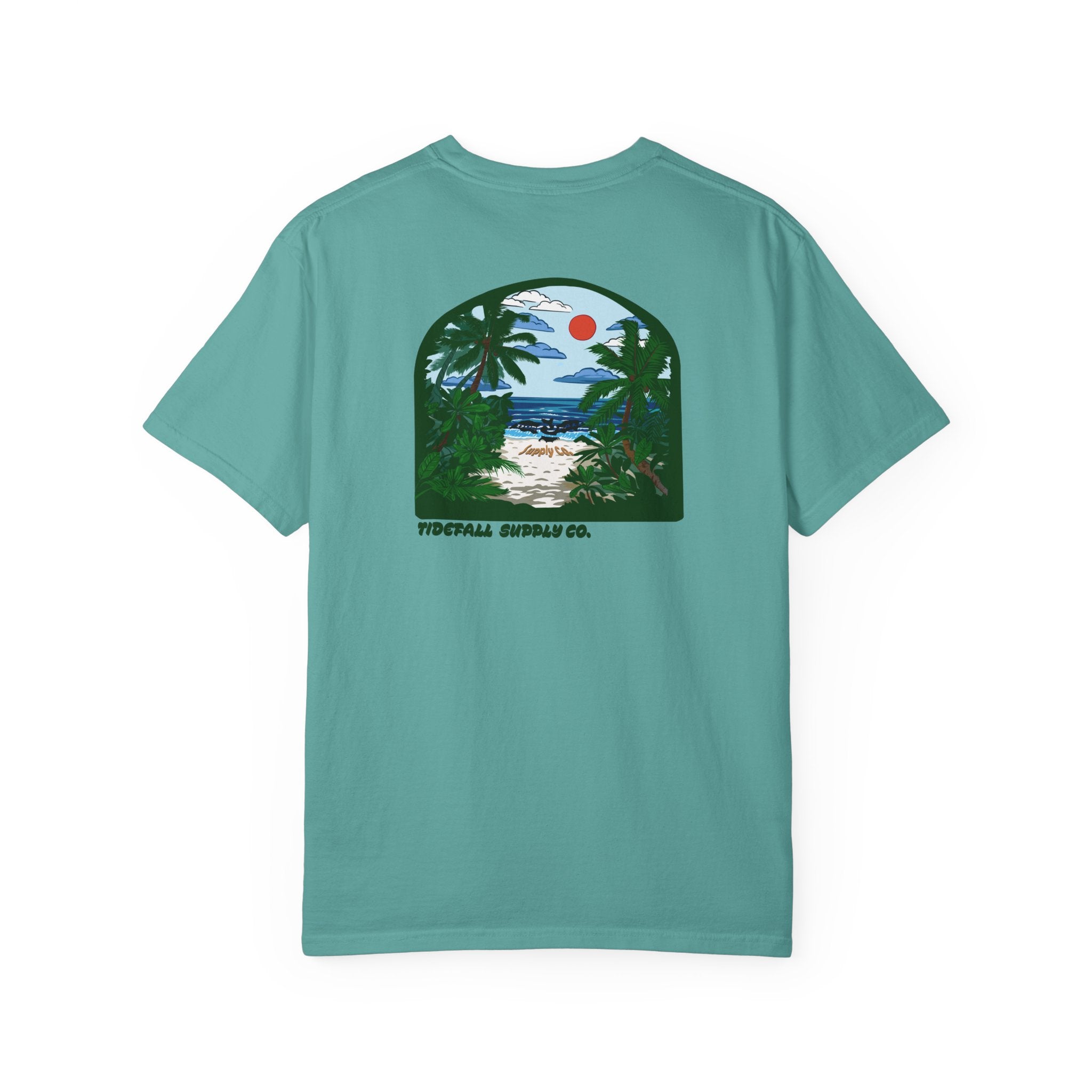 T-Shirt — Tropical Beach Graphic "Aloha Vibes"