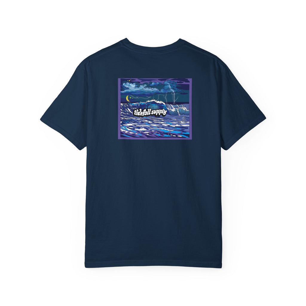 Graphic T-Shirt — "Weekend Waves" Night Surf Illustration