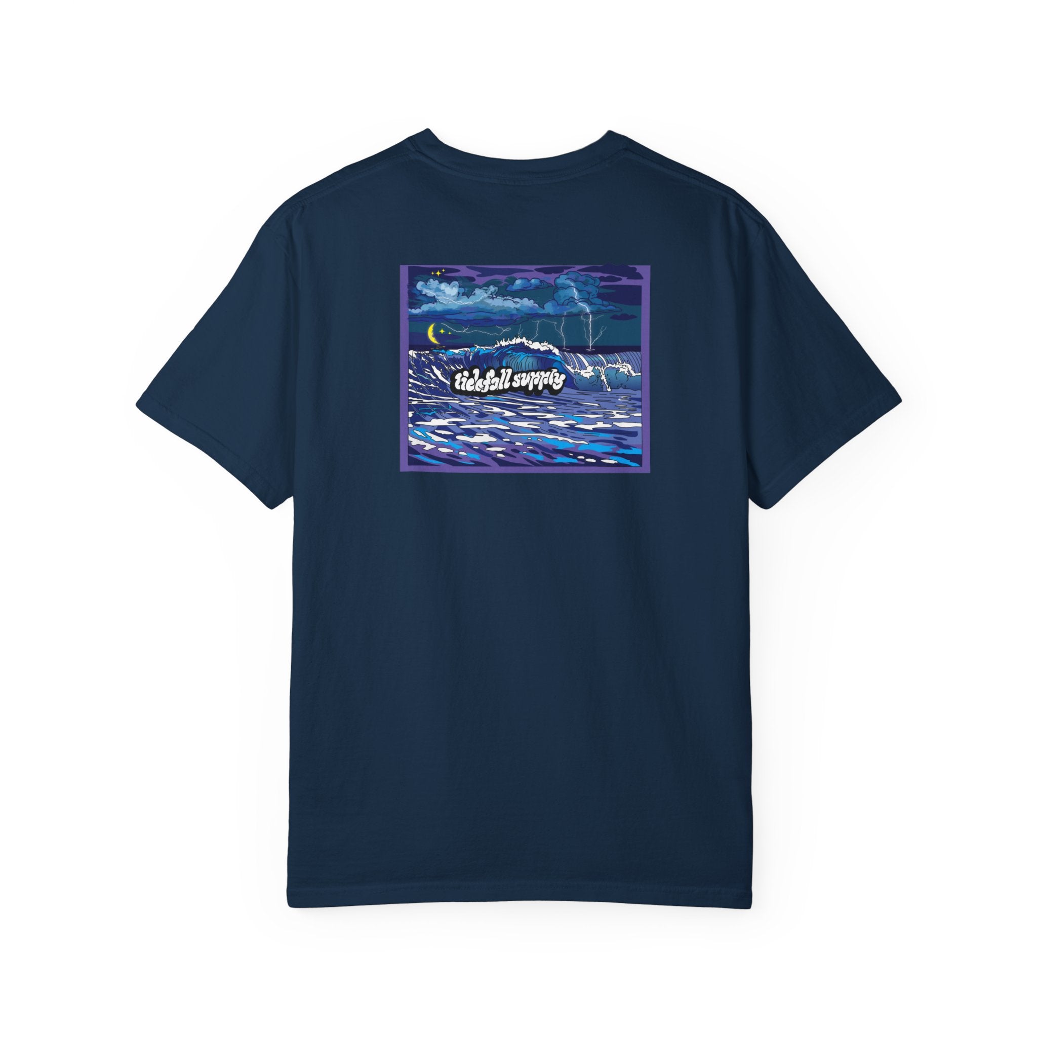 Graphic T-Shirt — "Weekend Waves" Night Surf Illustration