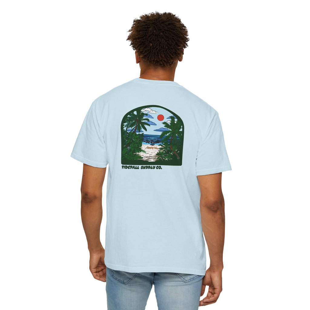 T-Shirt — Tropical Beach Graphic "Aloha Vibes"