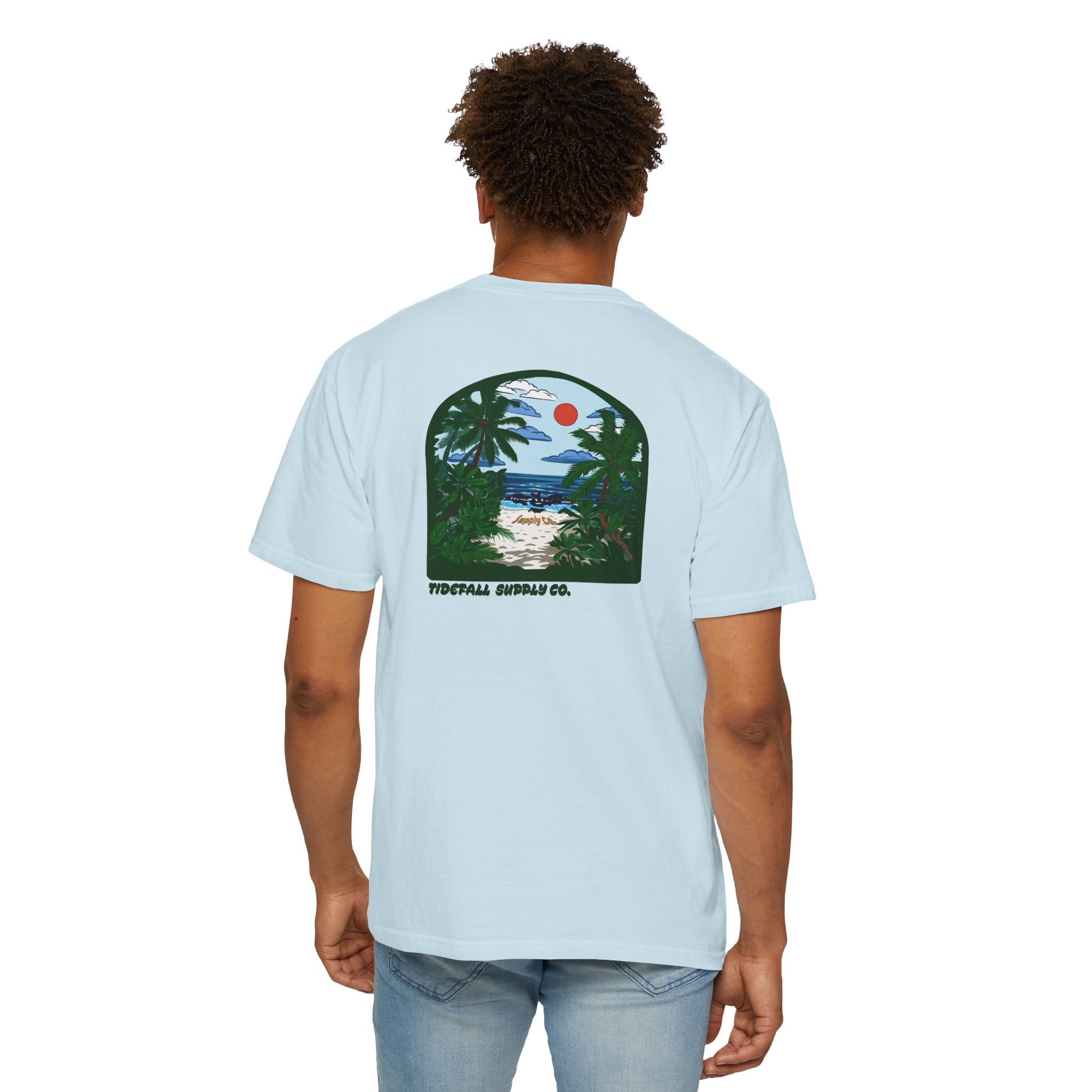 T-Shirt — Tropical Beach Graphic "Aloha Vibes"