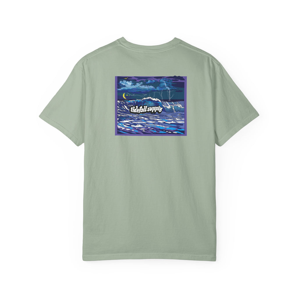 Graphic T-Shirt — "Weekend Waves" Night Surf Illustration