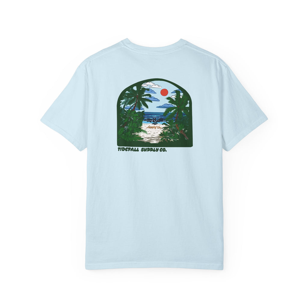 T-Shirt — Tropical Beach Graphic "Aloha Vibes"