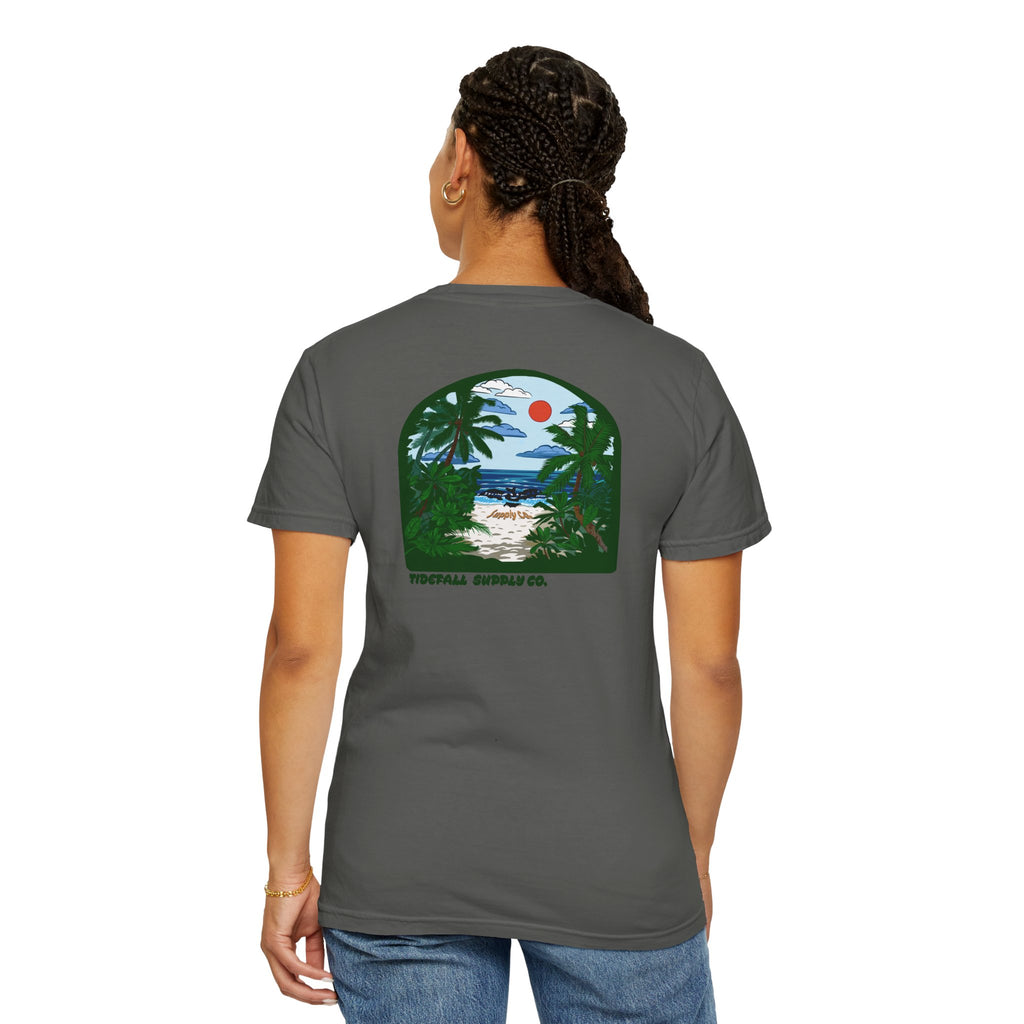 T-Shirt — Tropical Beach Graphic "Aloha Vibes"