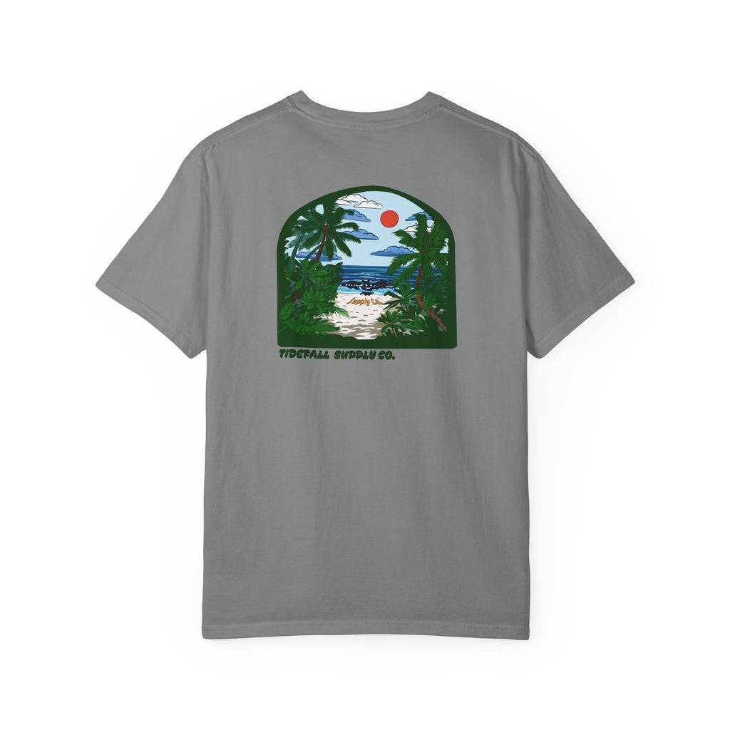 T-Shirt — Tropical Beach Graphic "Aloha Vibes"