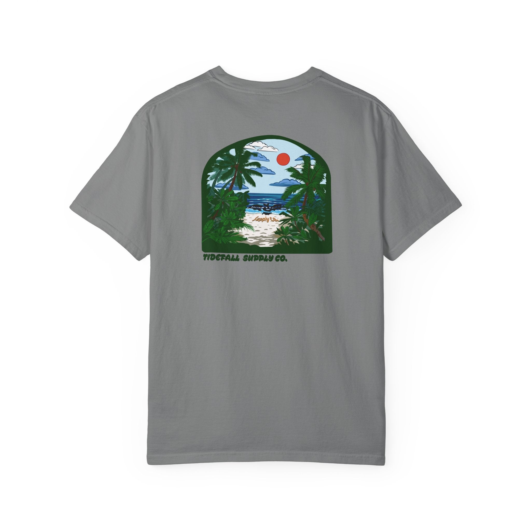 T-Shirt — Tropical Beach Graphic "Aloha Vibes"