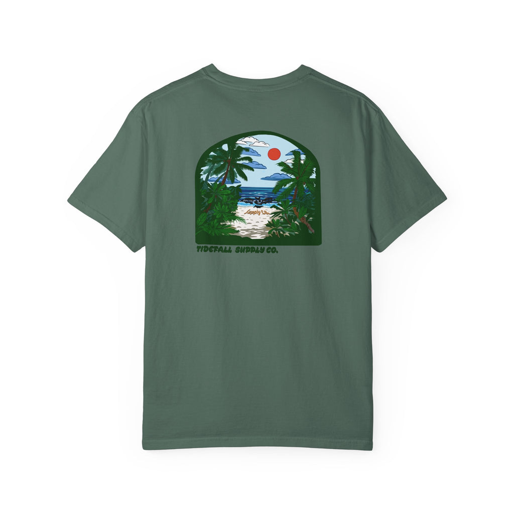 T-Shirt — Tropical Beach Graphic "Aloha Vibes"