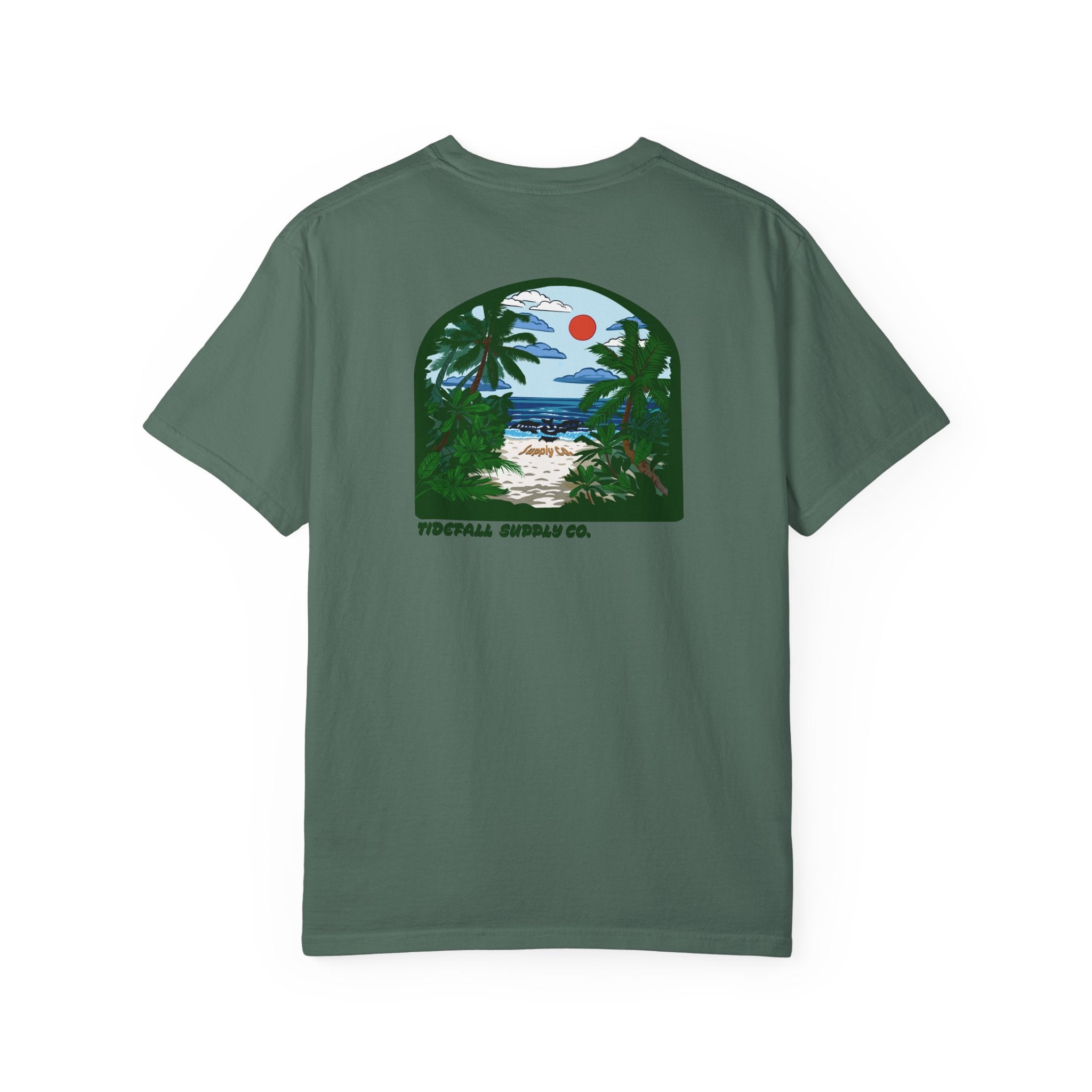 T-Shirt — Tropical Beach Graphic "Aloha Vibes"